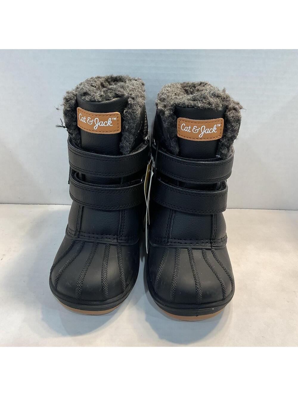 Cat & Jack Waterproof Black Boots Children Size 9 Rated For-20 degrees